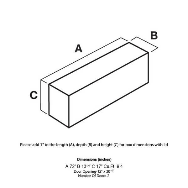 72" Top Sider 2 Door Box